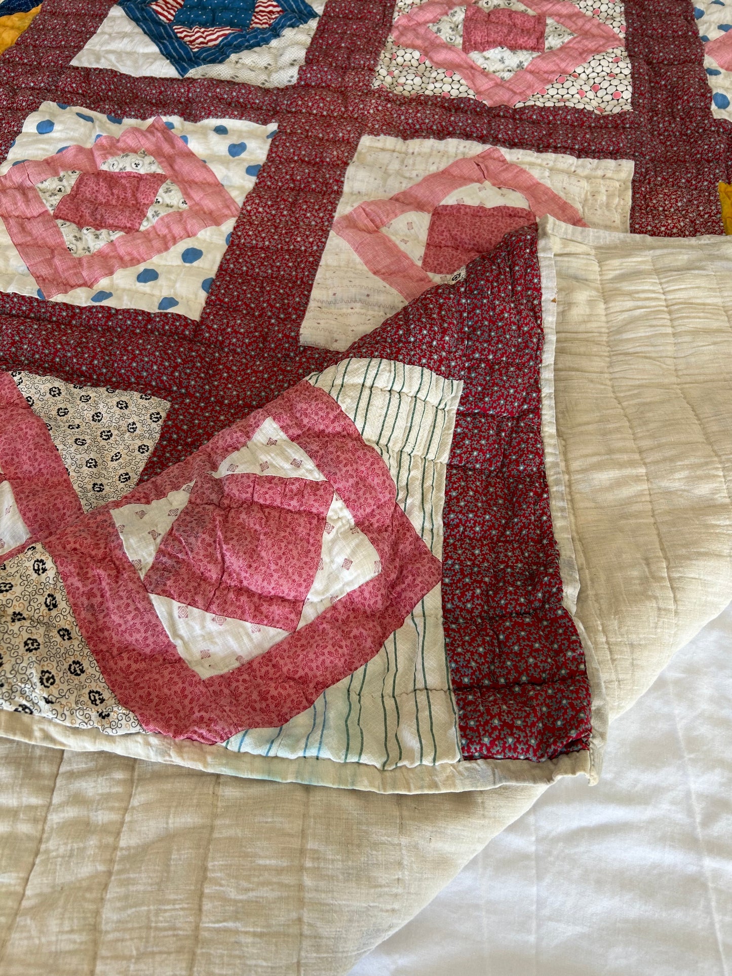 Antique Early 1900s | Squares in Squares Quilt