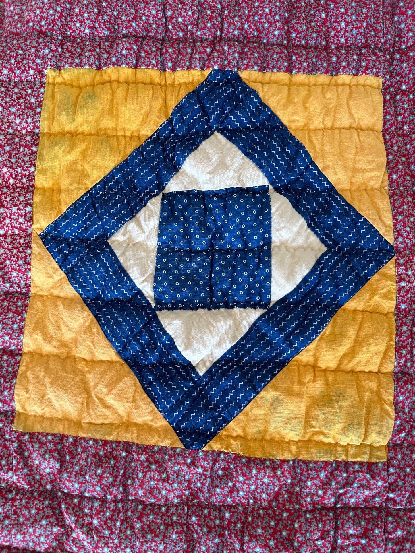 Antique Early 1900s | Squares in Squares Quilt
