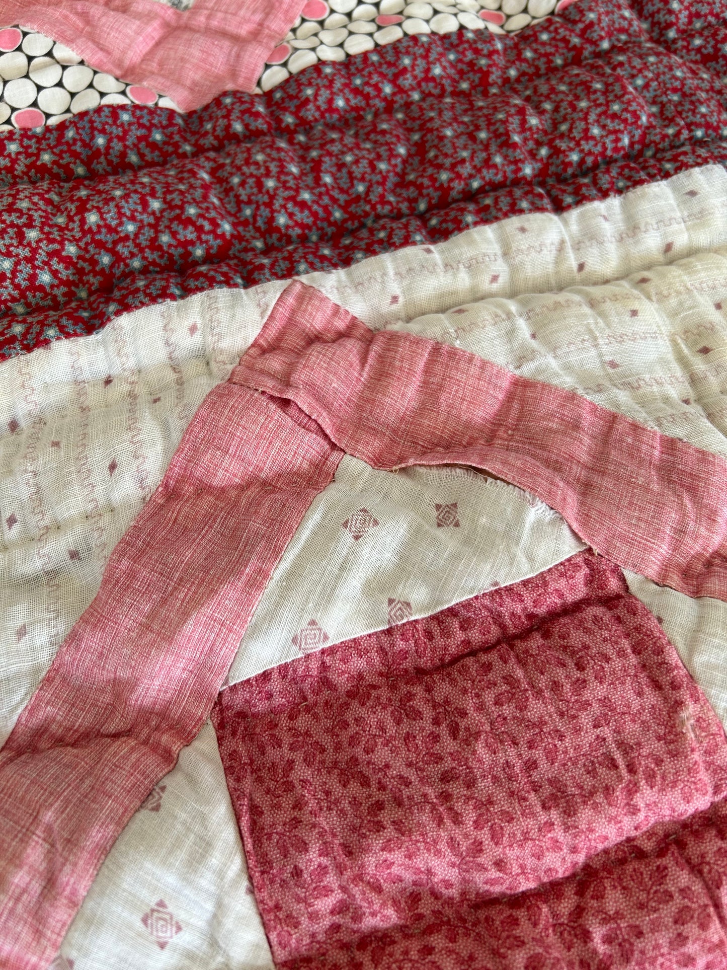 Antique Early 1900s | Squares in Squares Quilt