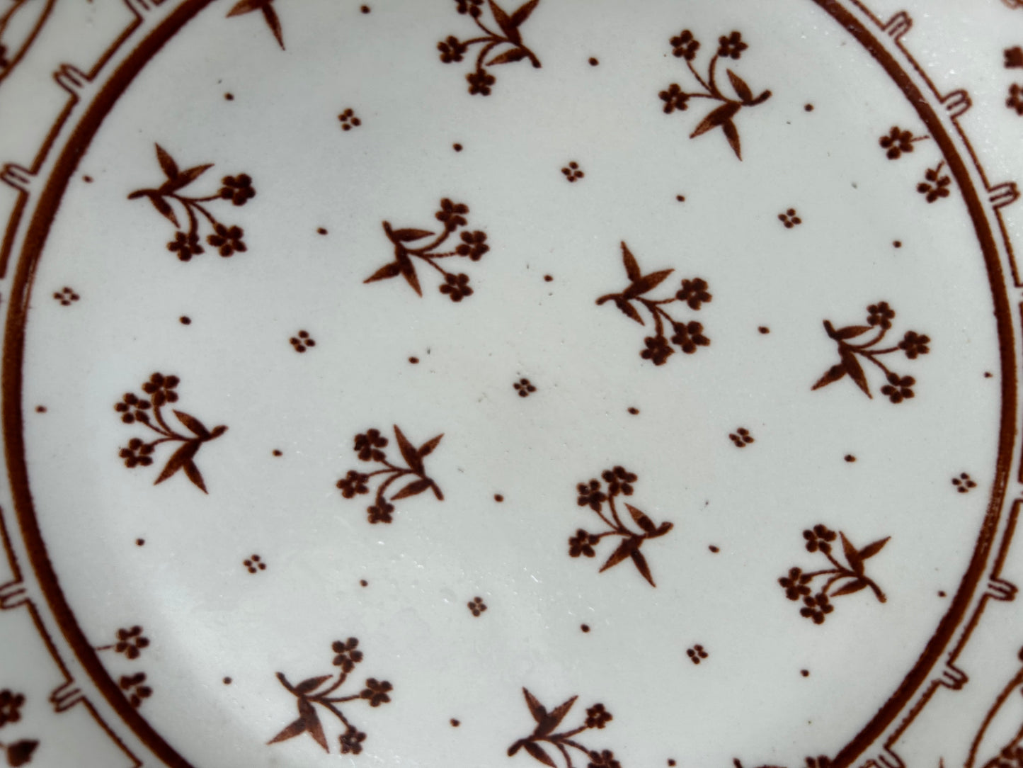Sango Banquet Brown Floral Salad Plates | 1980s