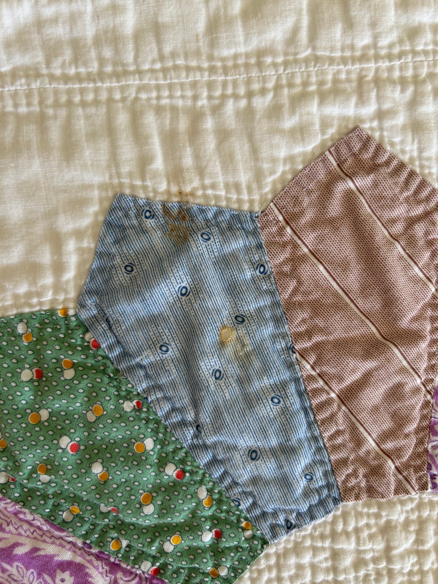 Feedsack Dresden Plate Quilt | 1930s