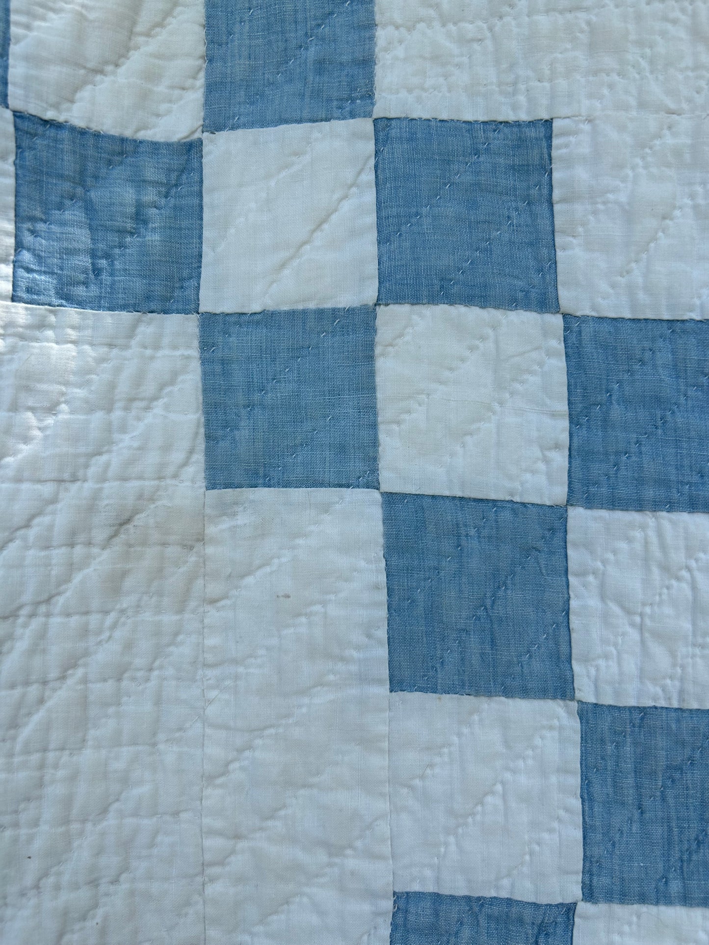 Chambray Blue Double Irish Chain Quilt