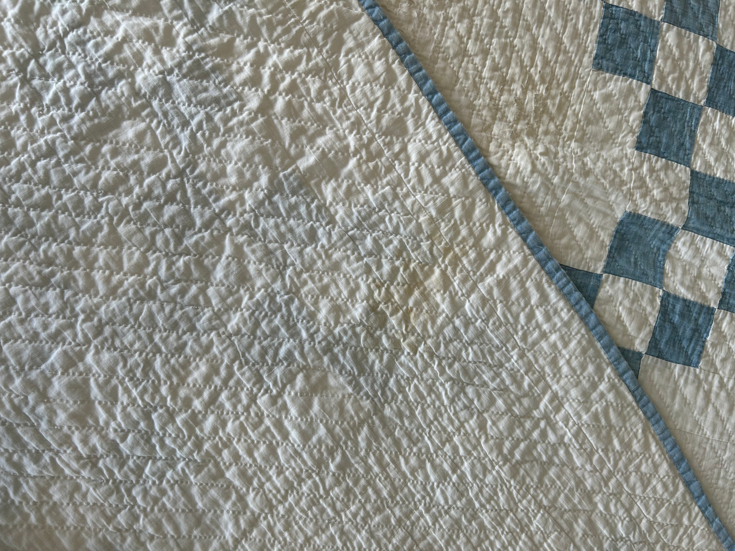 Chambray Blue Double Irish Chain Quilt