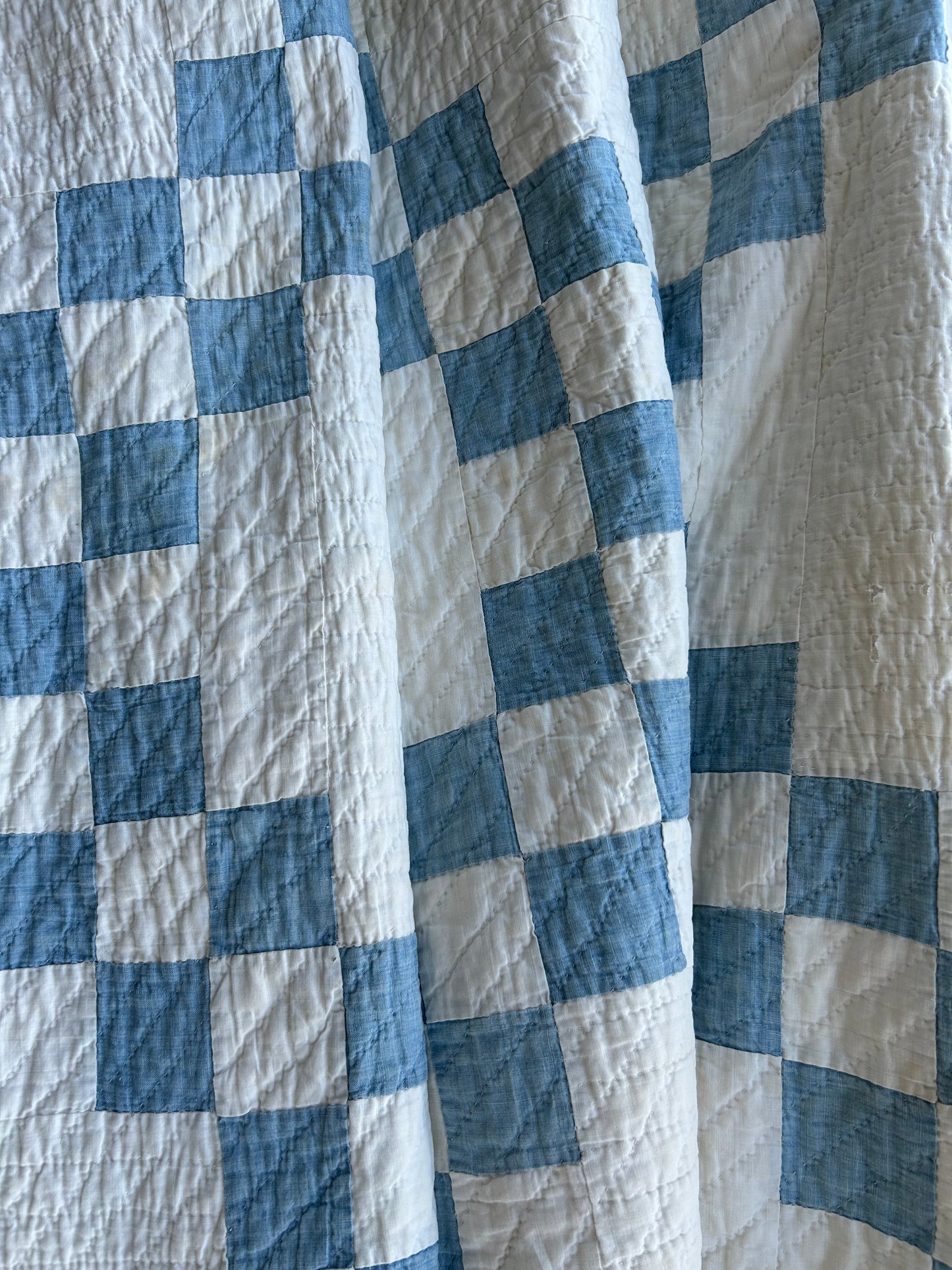 Chambray Blue Double Irish Chain Quilt