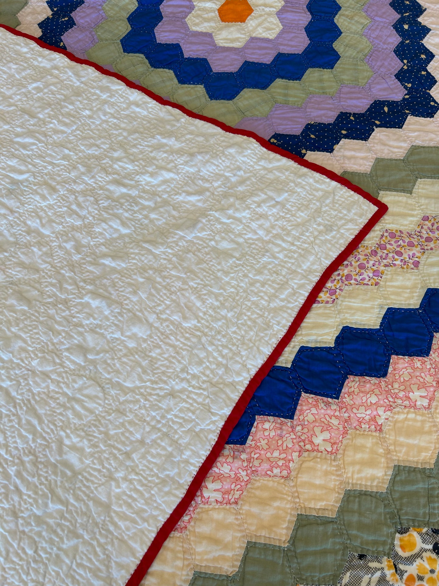 Feedsack Around The World Quilt