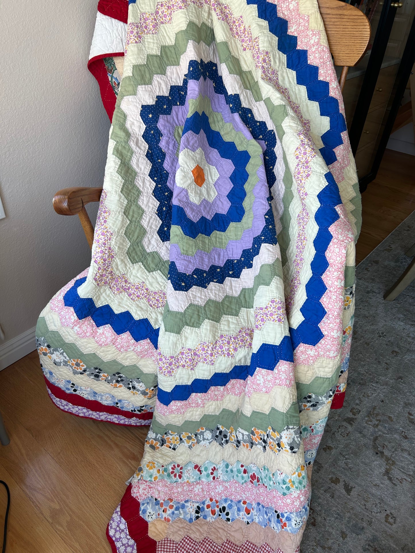 Feedsack Around The World Quilt
