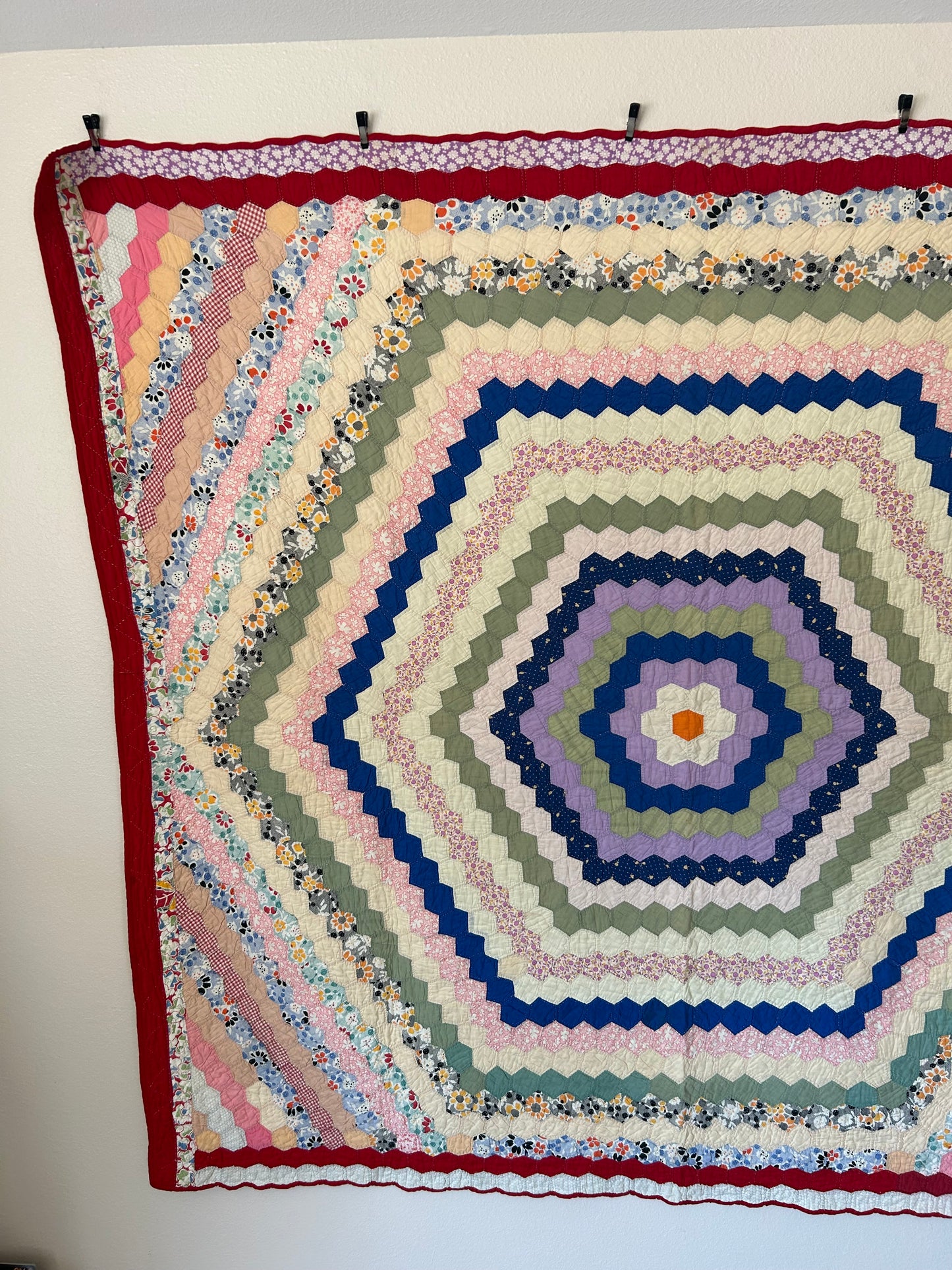 Feedsack Around The World Quilt