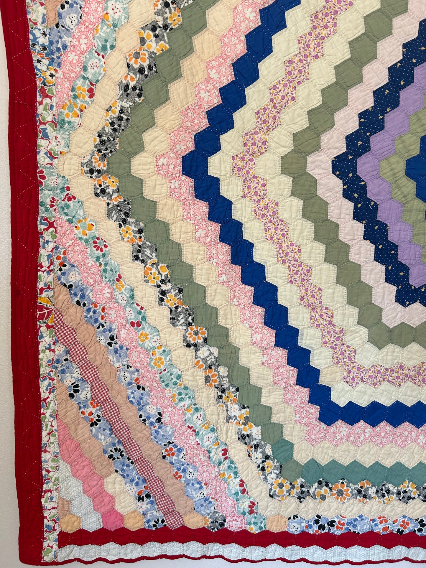 Feedsack Around The World Quilt