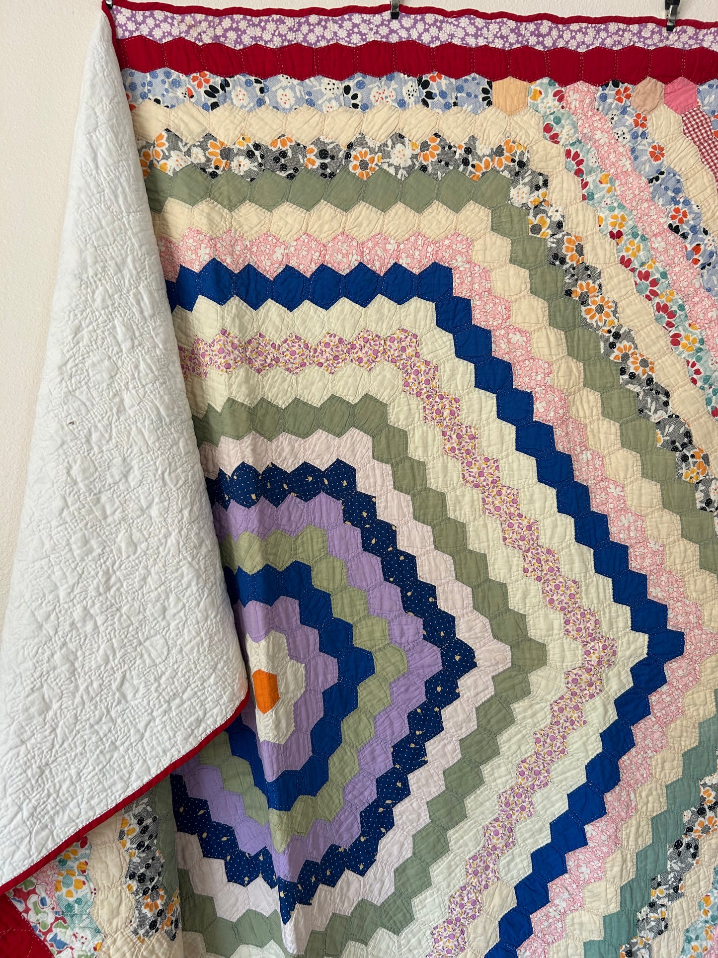 Feedsack Around The World Quilt