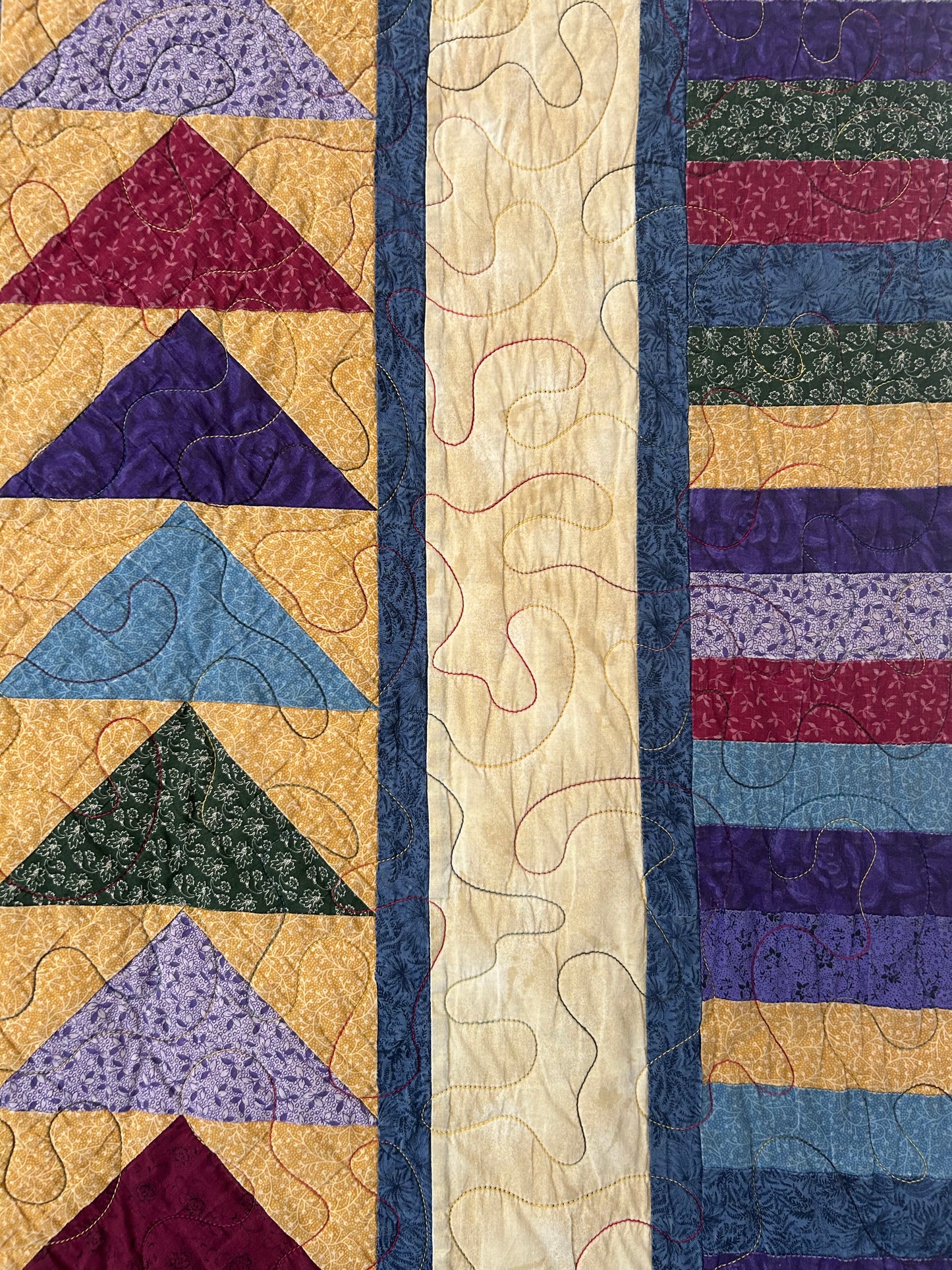 Vintage Flying Geese Quilt | 1990s