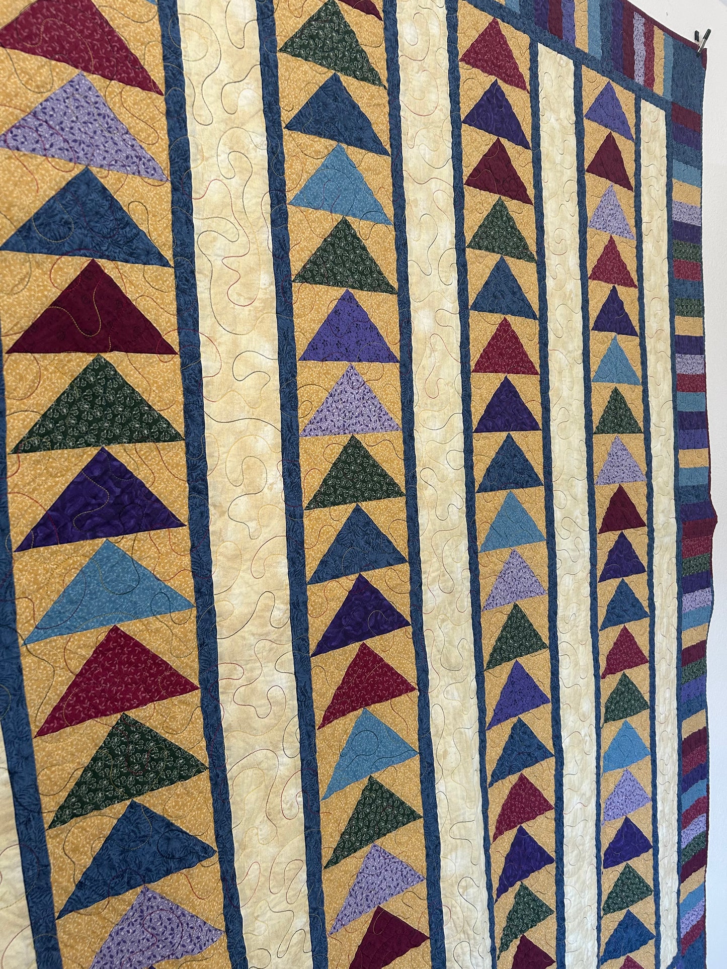 Vintage Flying Geese Quilt | 1990s