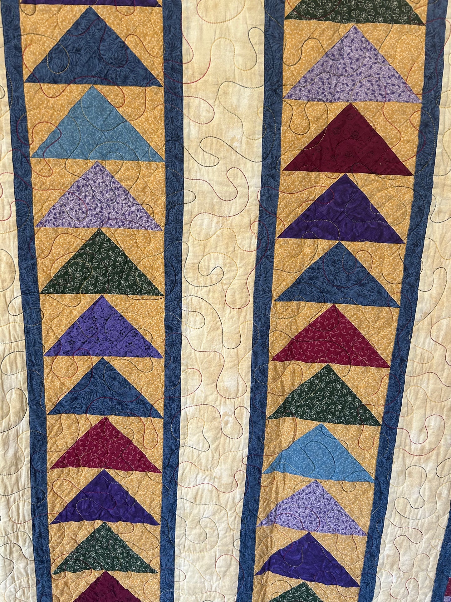 Vintage Flying Geese Quilt | 1990s