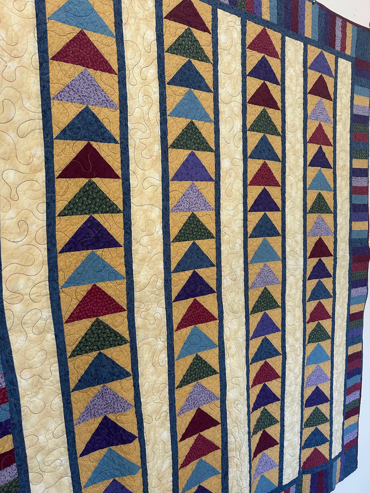 Vintage Flying Geese Quilt | 1990s