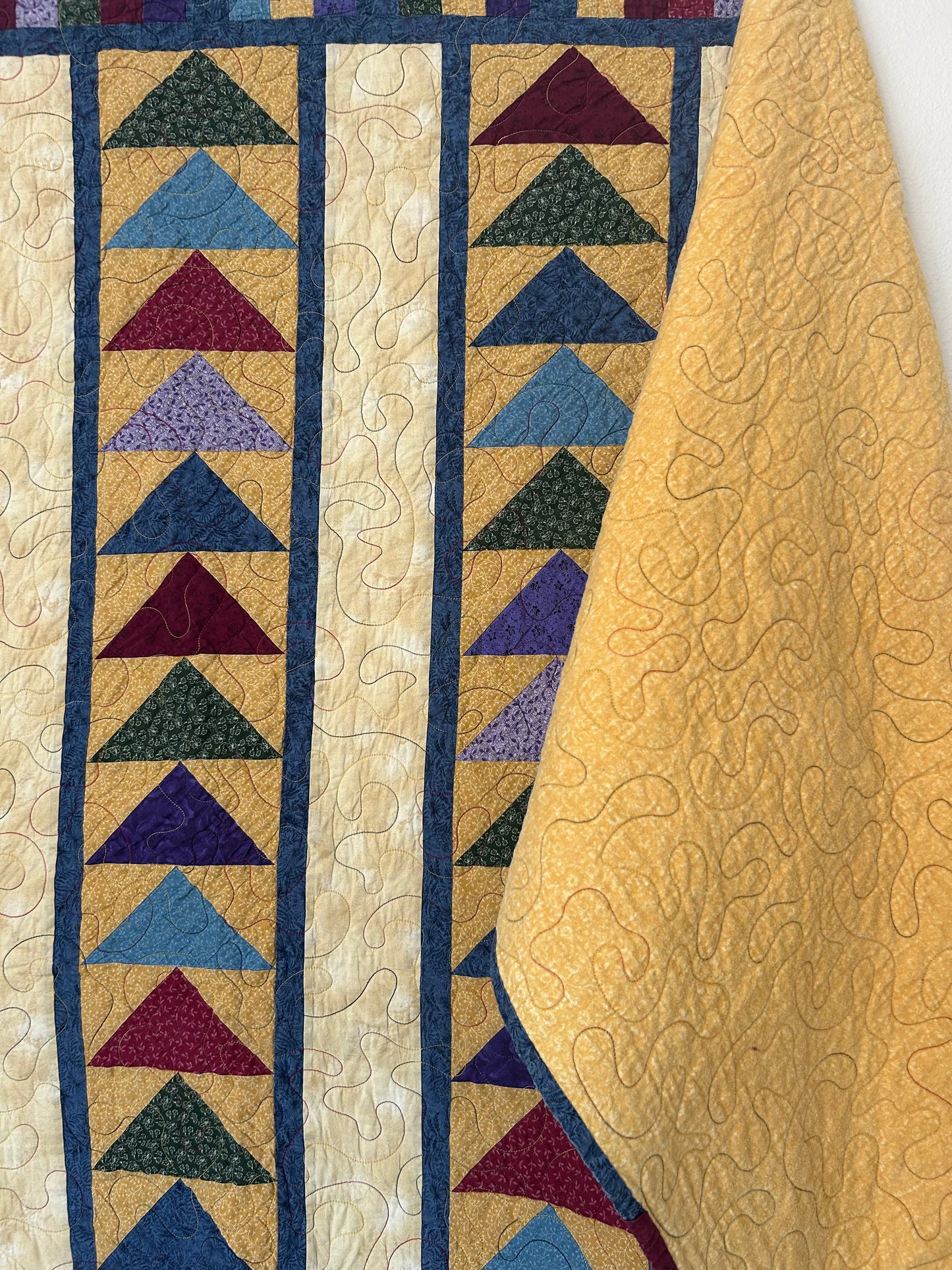 Vintage Flying Geese Quilt | 1990s
