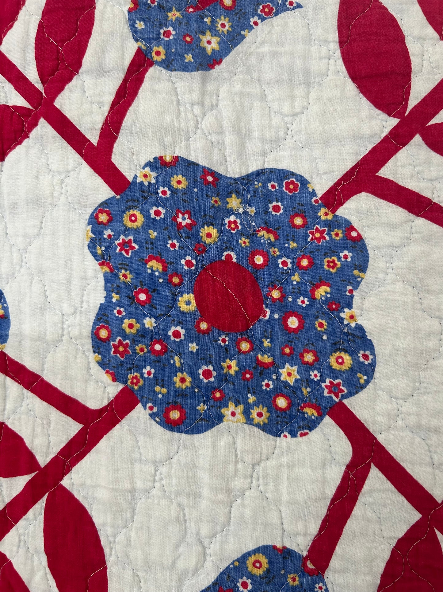 Darling Whig Rose Quilt | 1970s