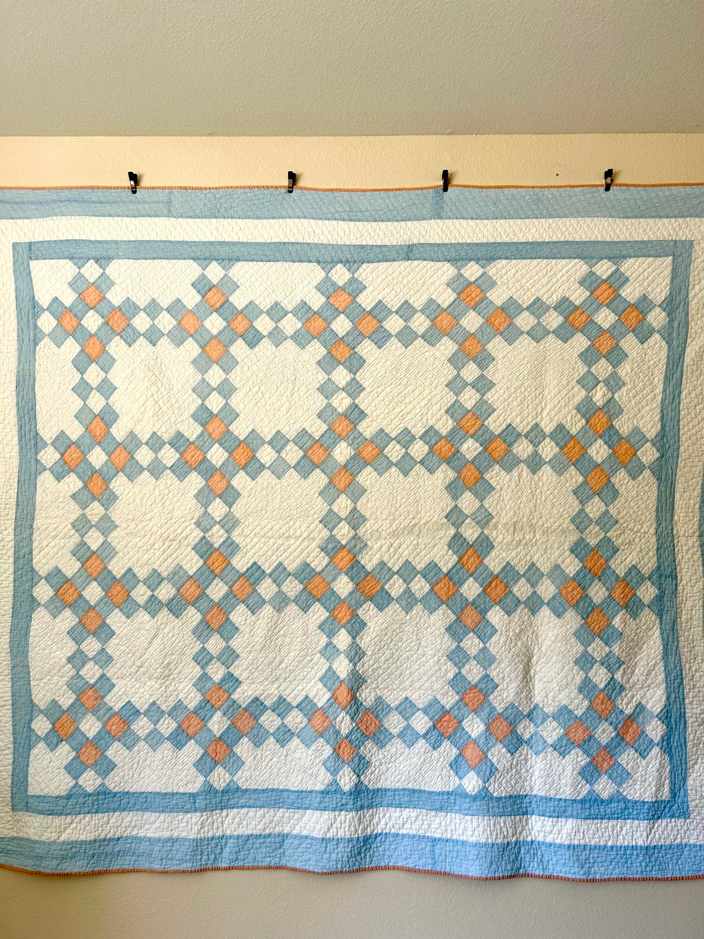 Pastel Double Irish Chain Quilt