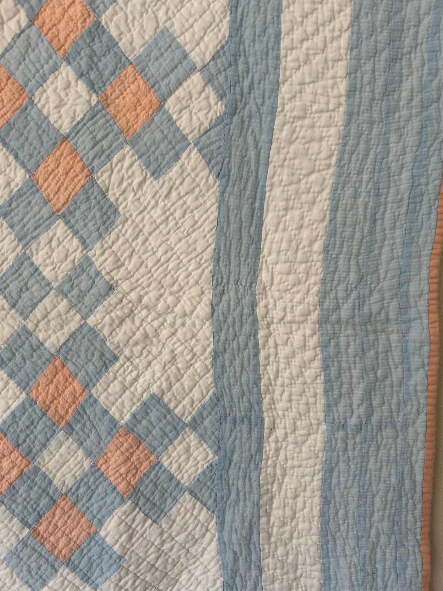 Pastel Double Irish Chain Quilt