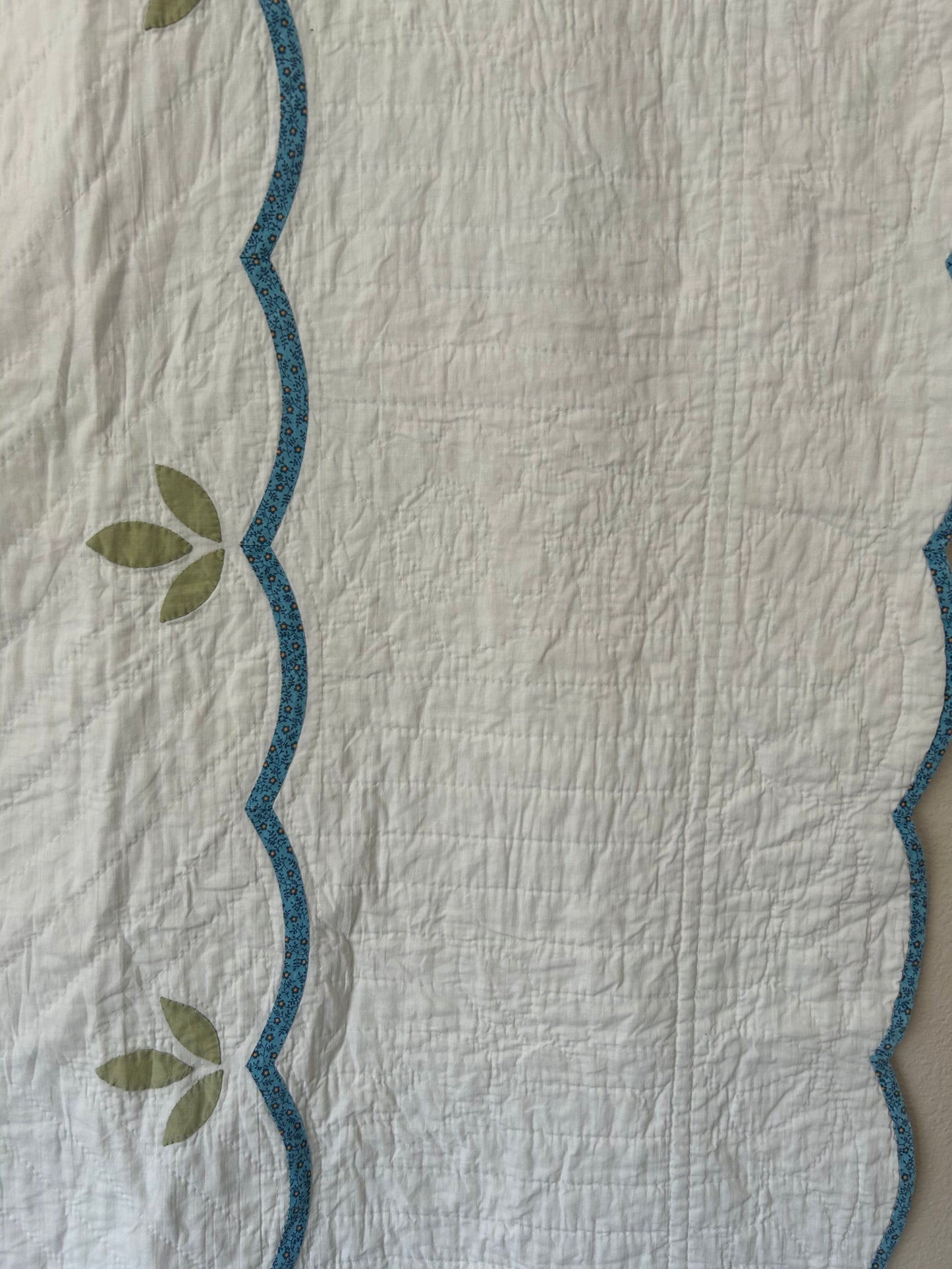 Blue Tree of Life Appliqué Quilt