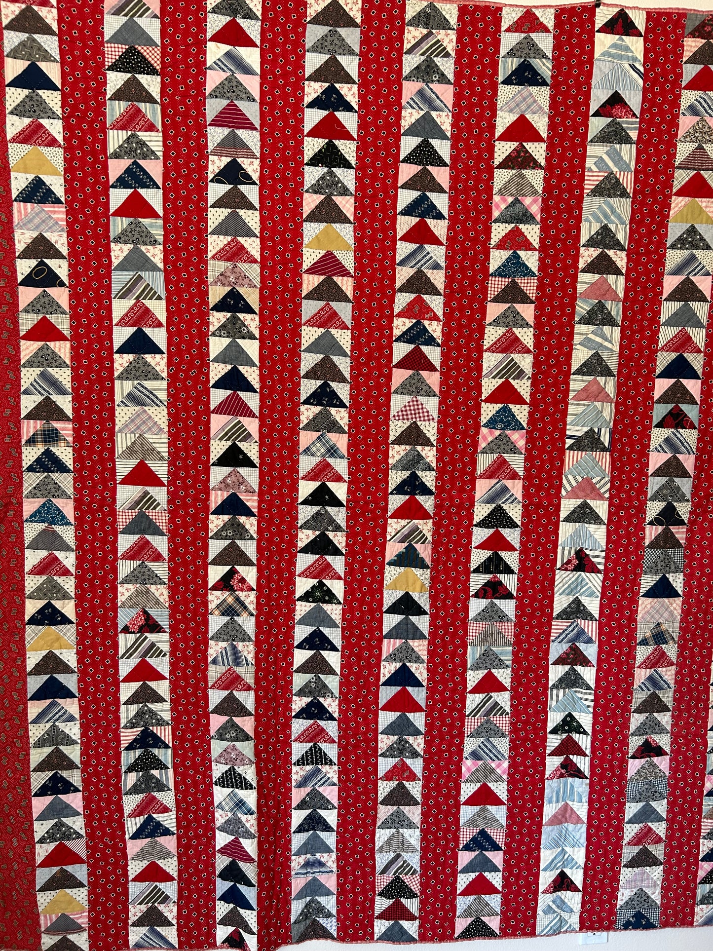 Antique Red Flying Geese Quilt