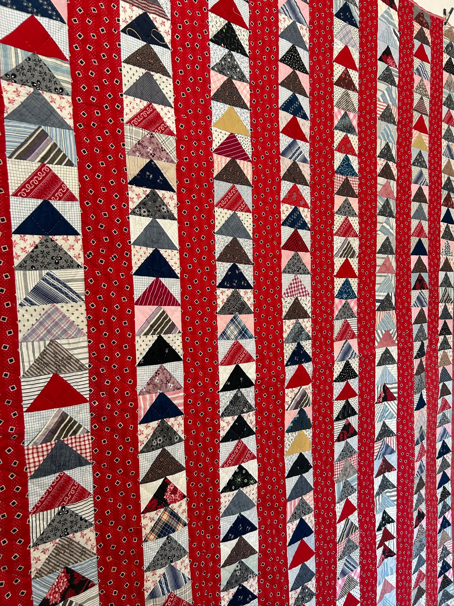 Antique Red Flying Geese Quilt