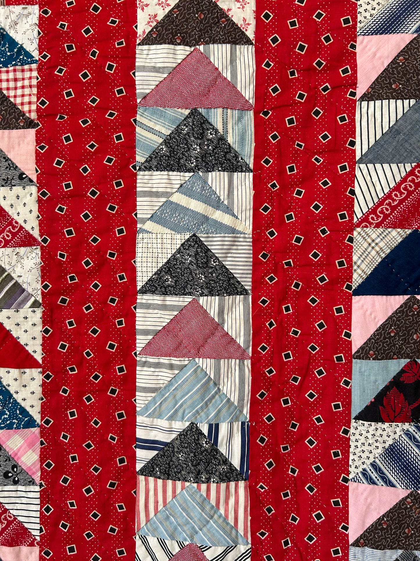 Antique Red Flying Geese Quilt