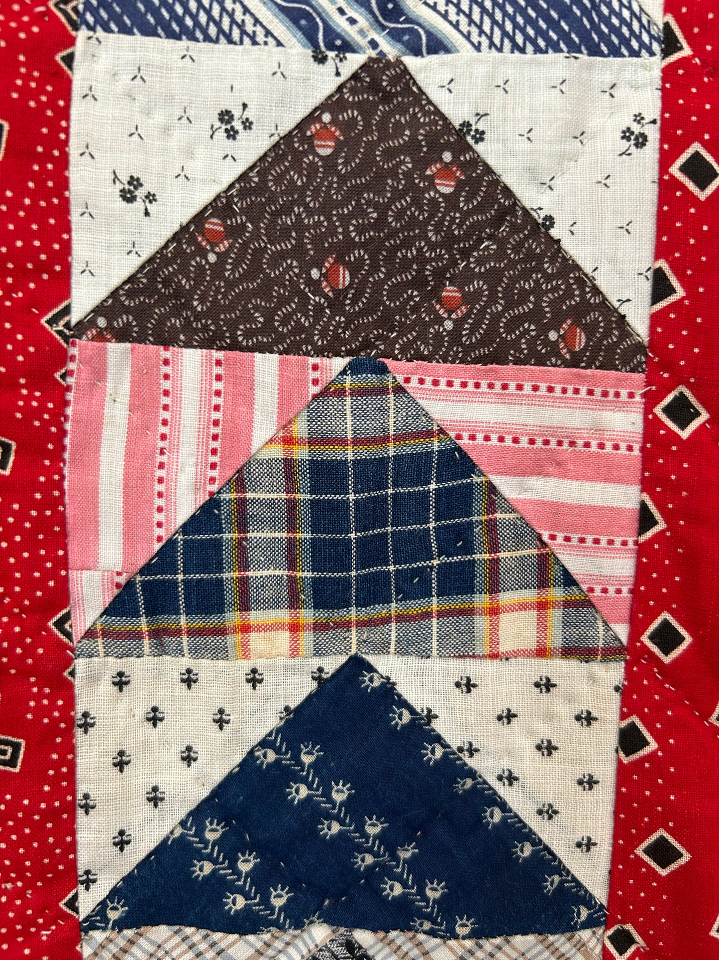 Antique Red Flying Geese Quilt
