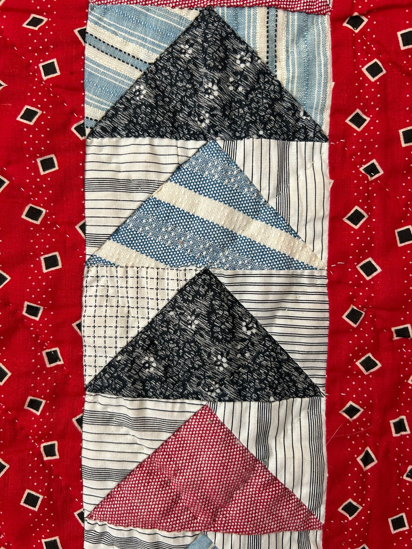 Antique Red Flying Geese Quilt