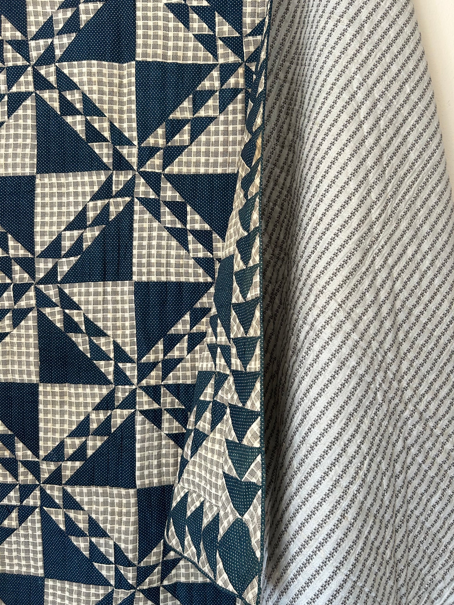 Blue Flying Geese Quilt | Early 1900s