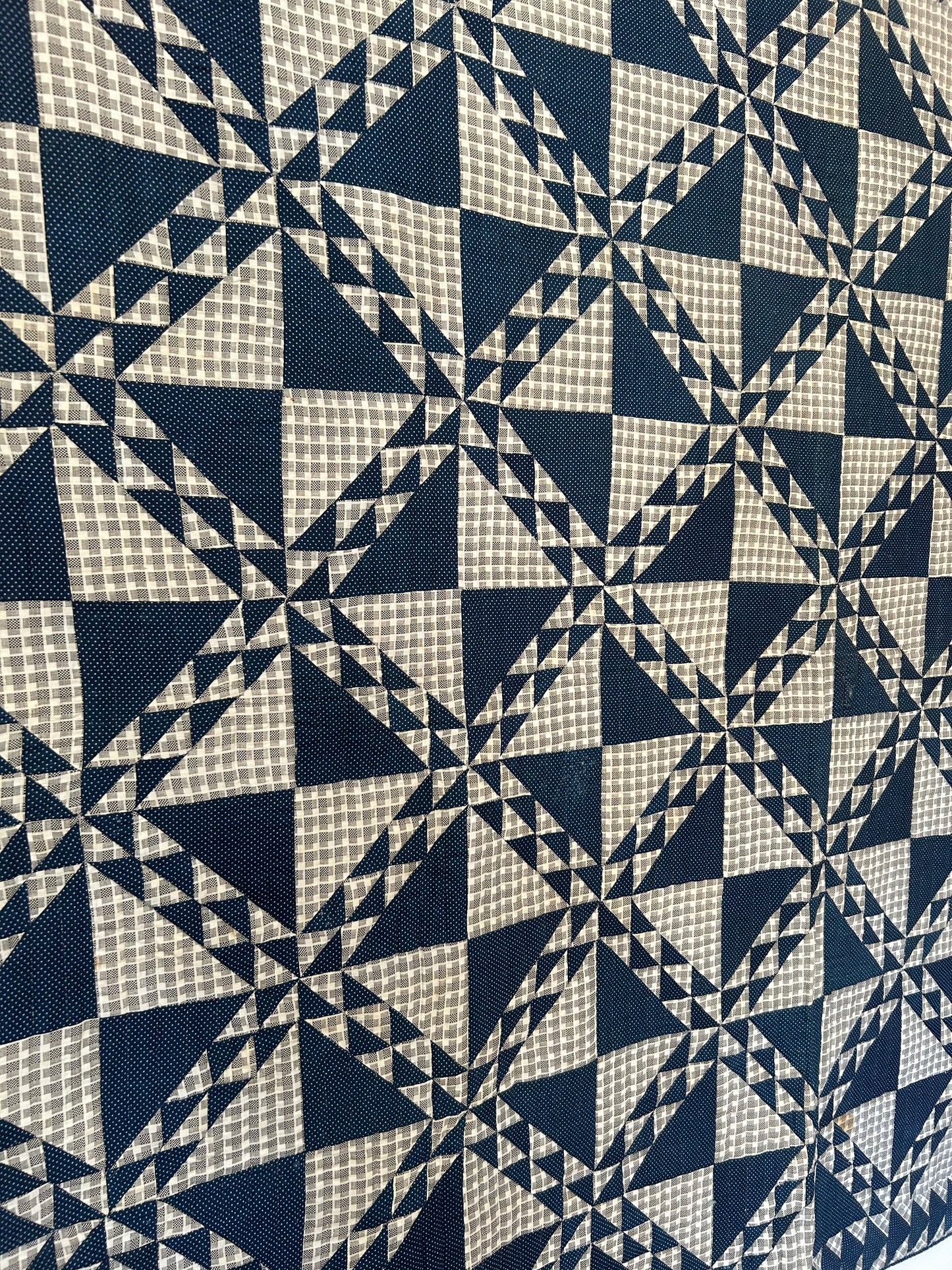 Blue Flying Geese Quilt | Early 1900s