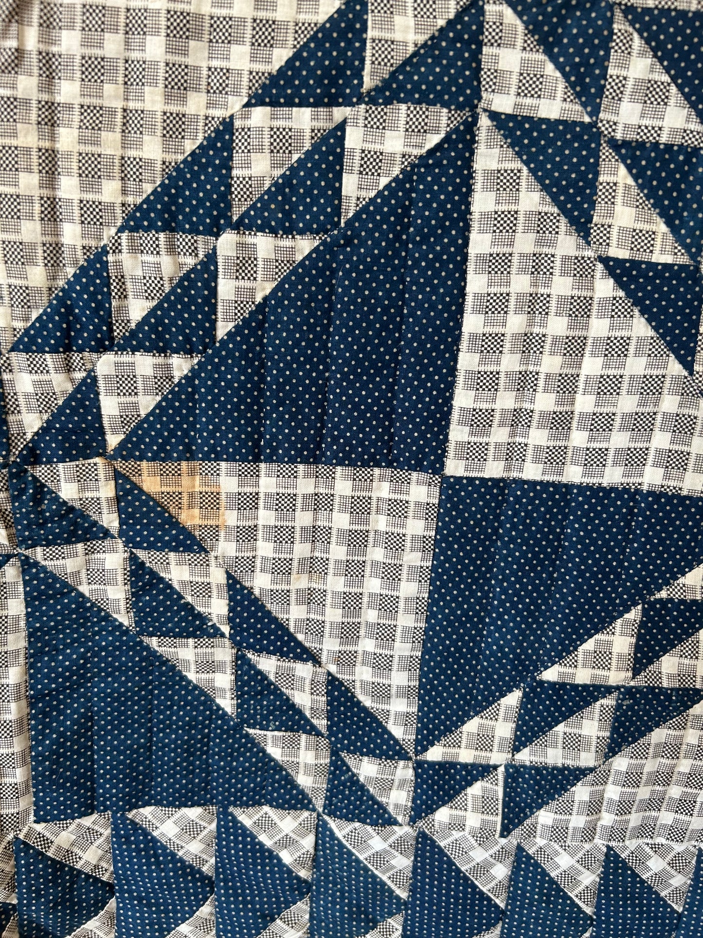 Blue Flying Geese Quilt | Early 1900s