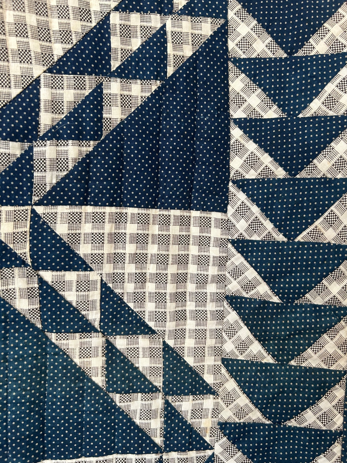 Blue Flying Geese Quilt | Early 1900s
