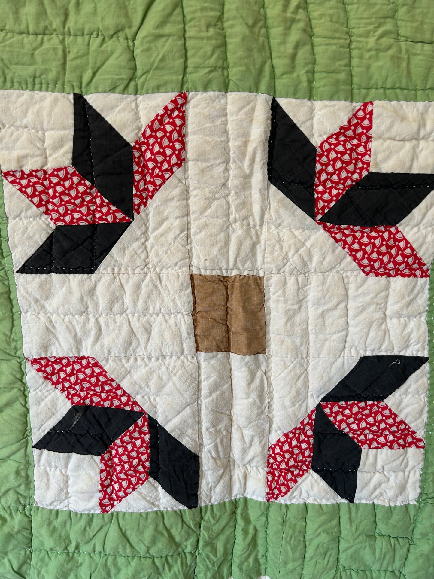 Green Sage Bud Variation Quilt