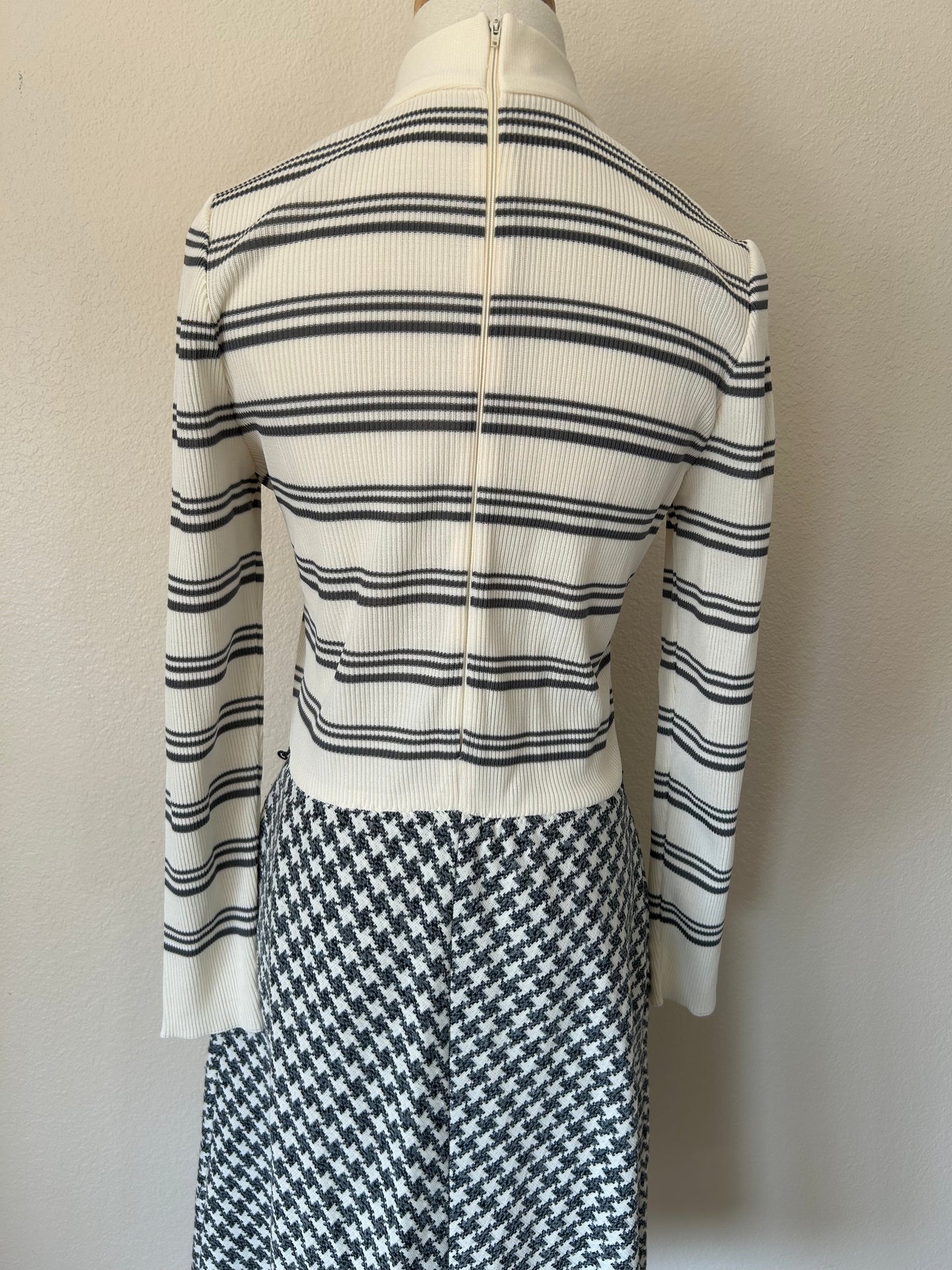 Vintage Dalton Houndstooth Dress | S/M | 1970s