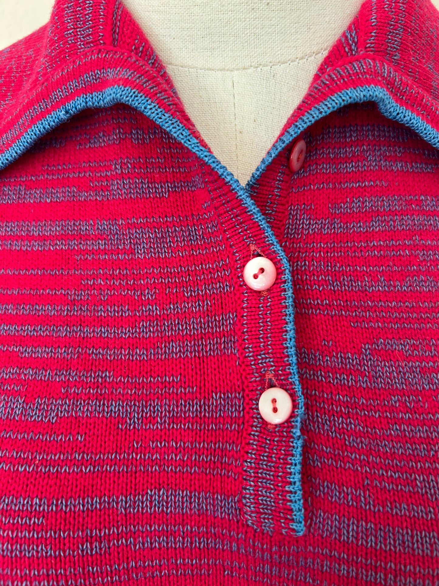 Pink & Blue Sweater Dress | M | 1990s