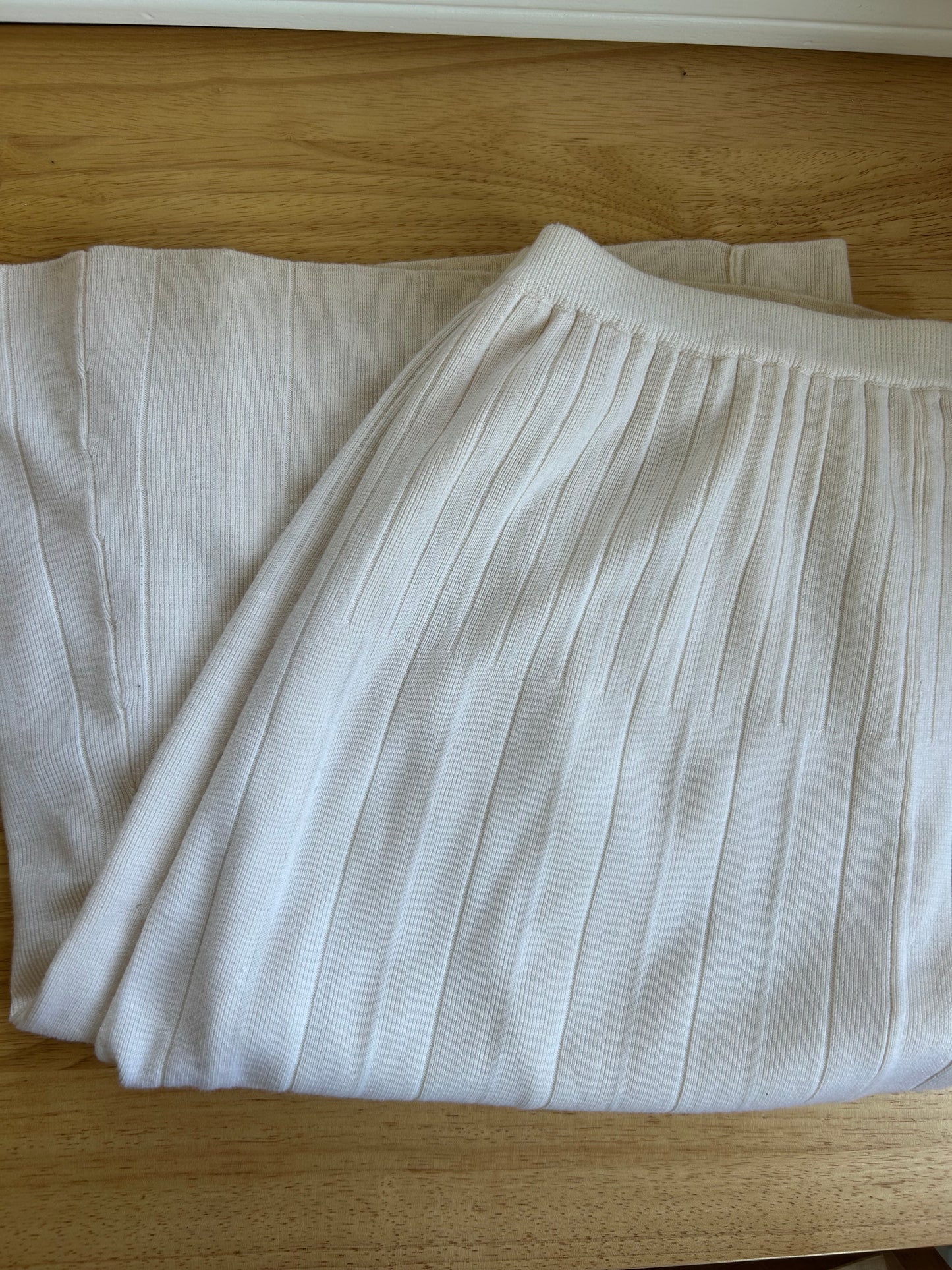 Vintage Ivory Wool Skirt | 1980s