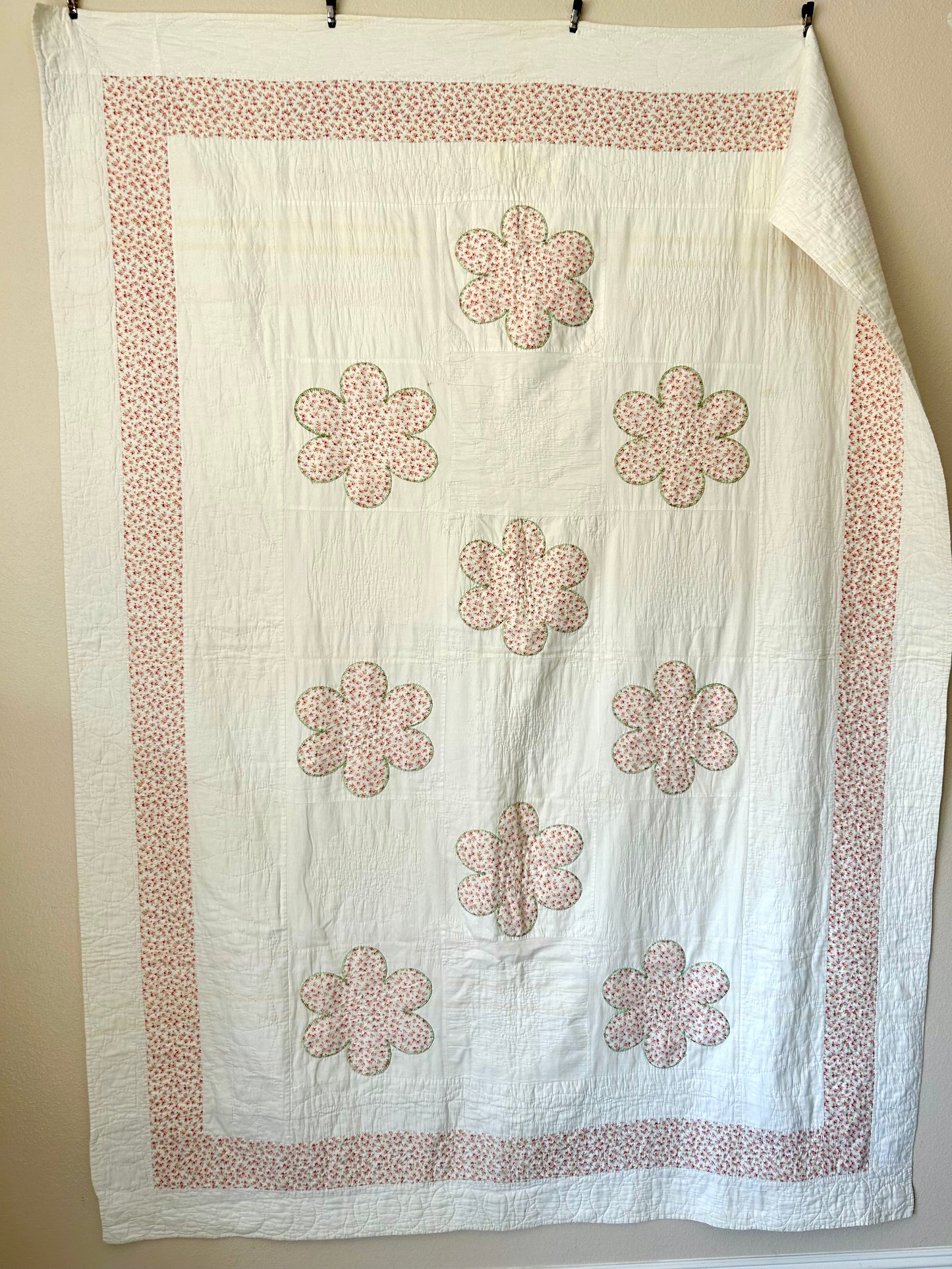 Twin Floral Quilt Set | 1990s