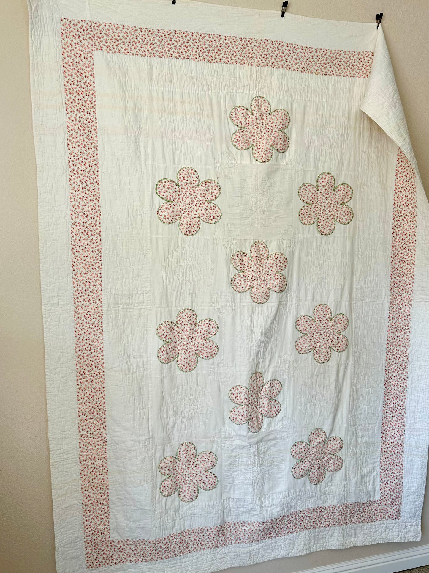 Twin Floral Quilt Set | 1990s