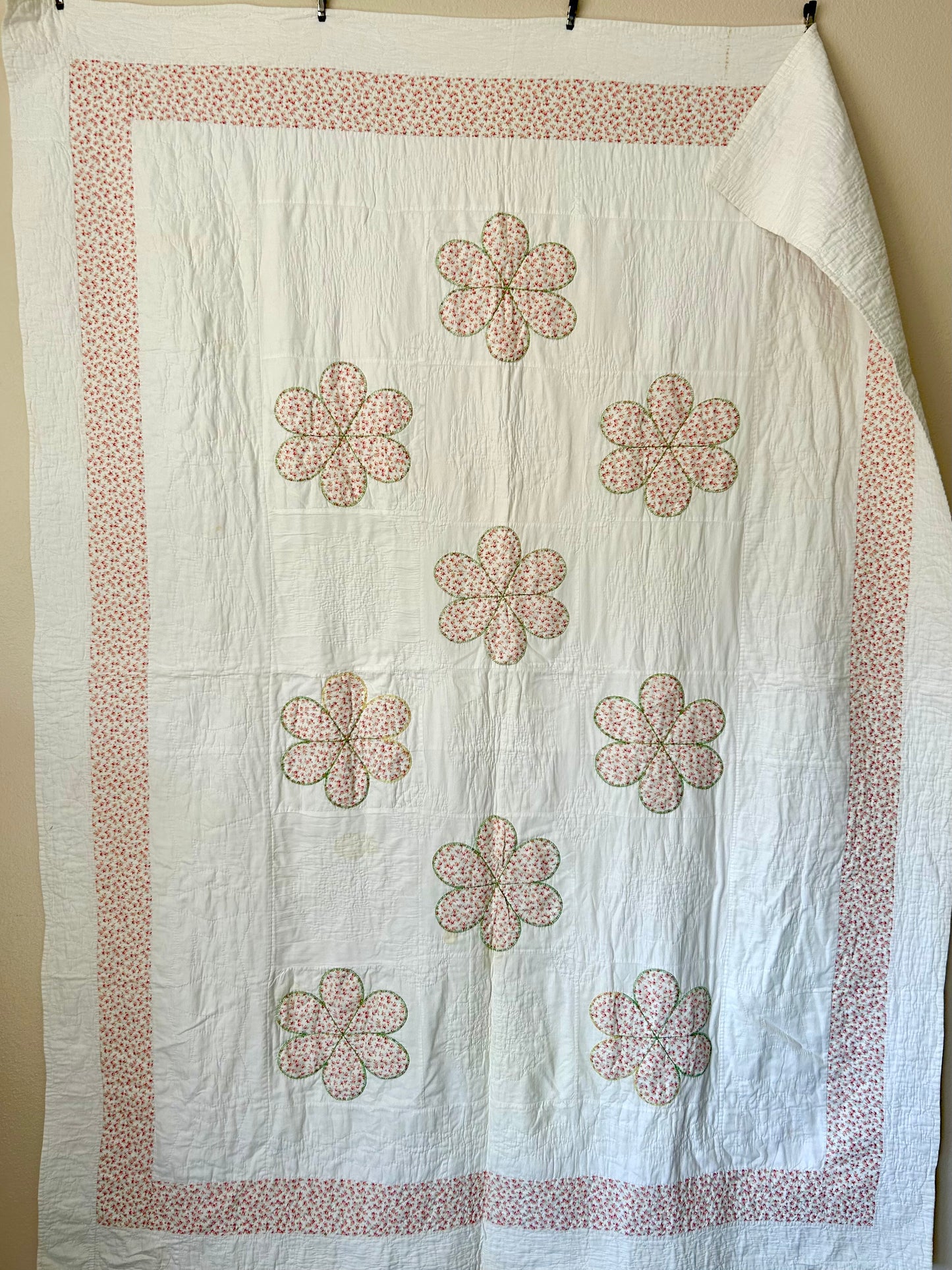Twin Floral Quilt Set | 1990s