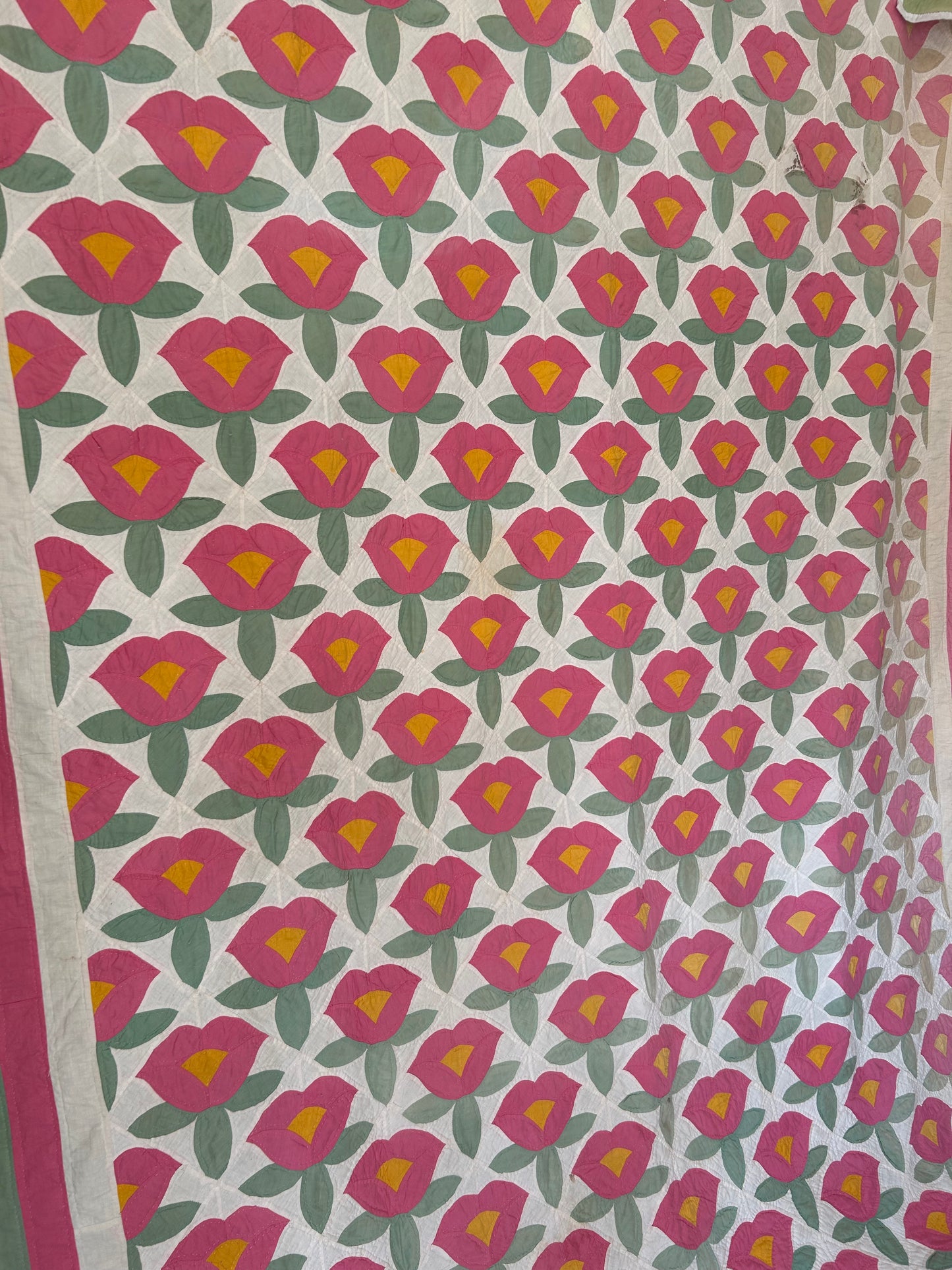 Pink Tulip Quilt | 1940s