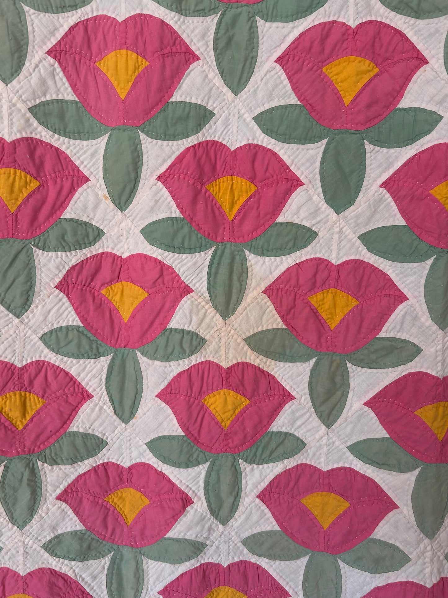 Pink Tulip Quilt | 1940s