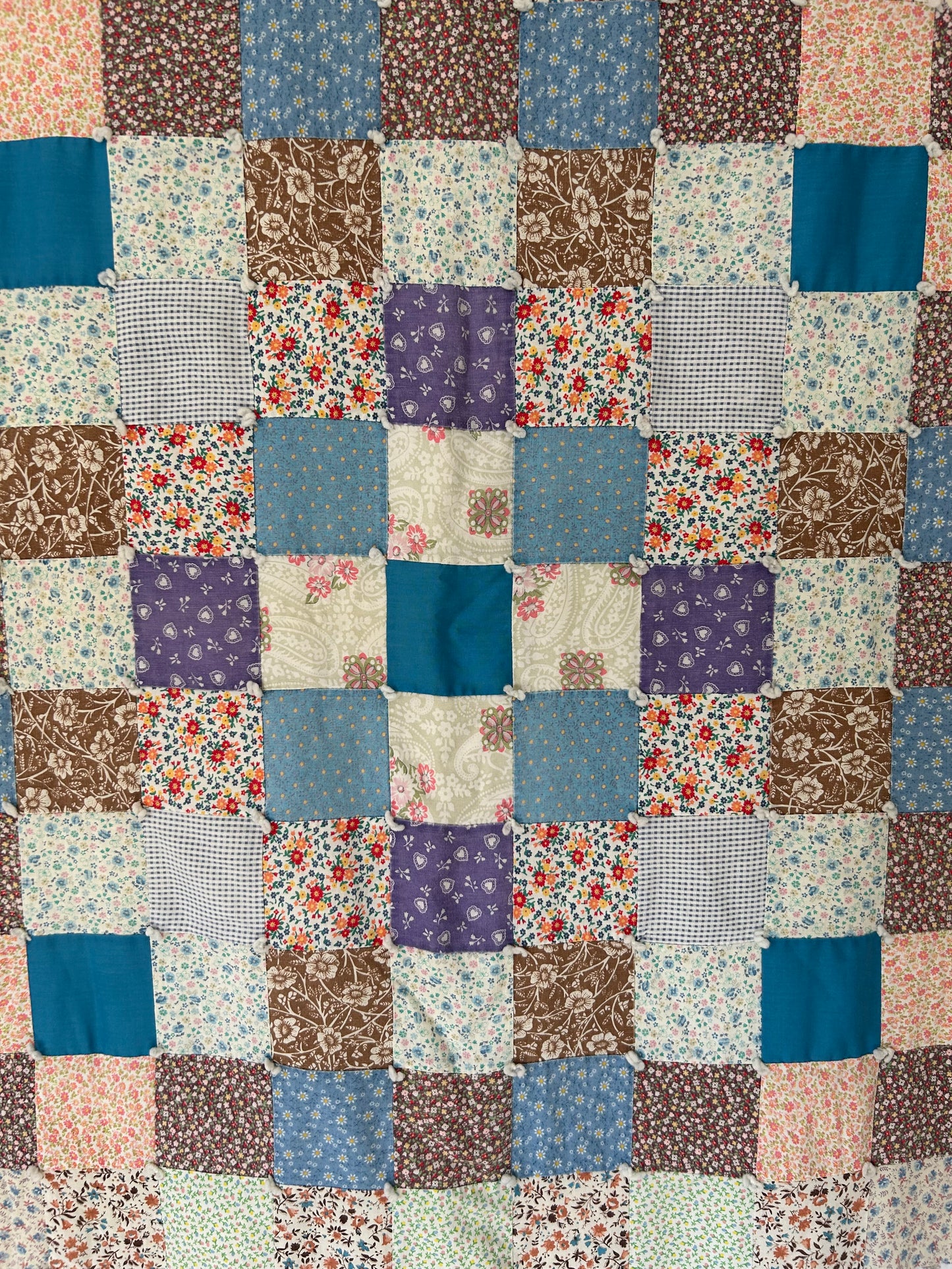 Floral Patchwork Quilt | 1970s