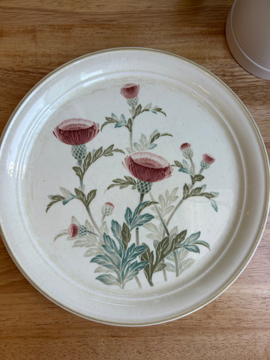 Vintage Keltcraft Thistle Garden Dinner Plate | 1980s