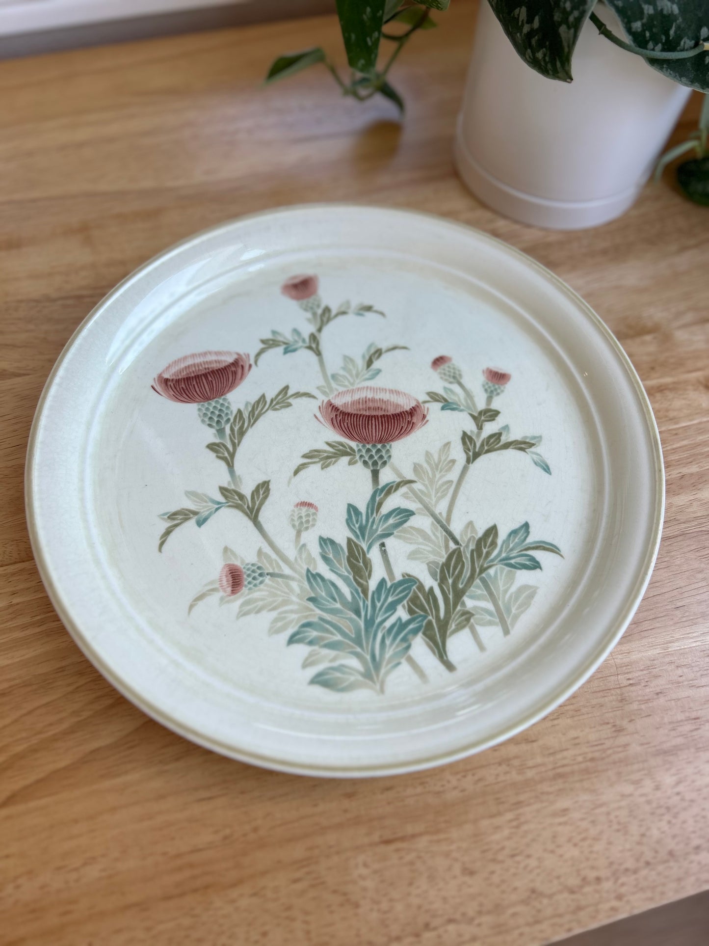 Vintage Keltcraft Thistle Garden Dinner Plate | 1980s