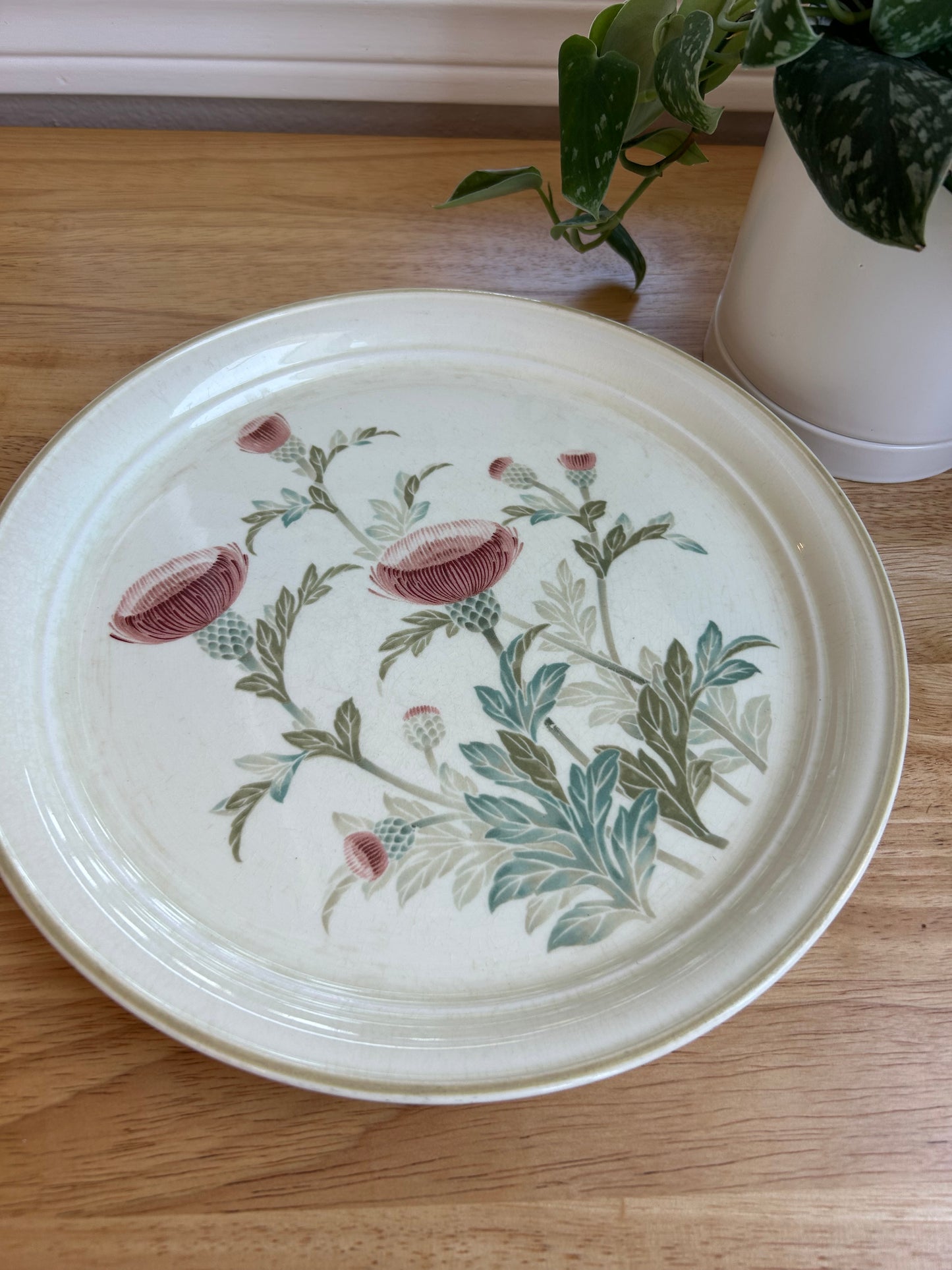 Vintage Keltcraft Thistle Garden Dinner Plate | 1980s