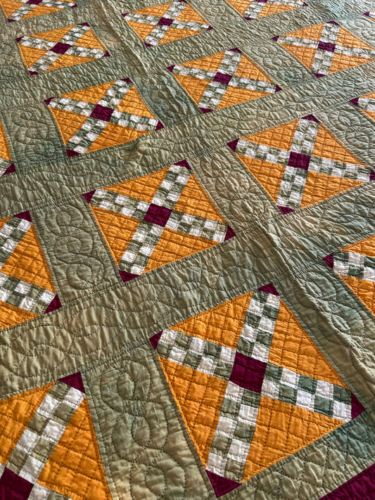 Antique Cross Quilt | Early 1900s