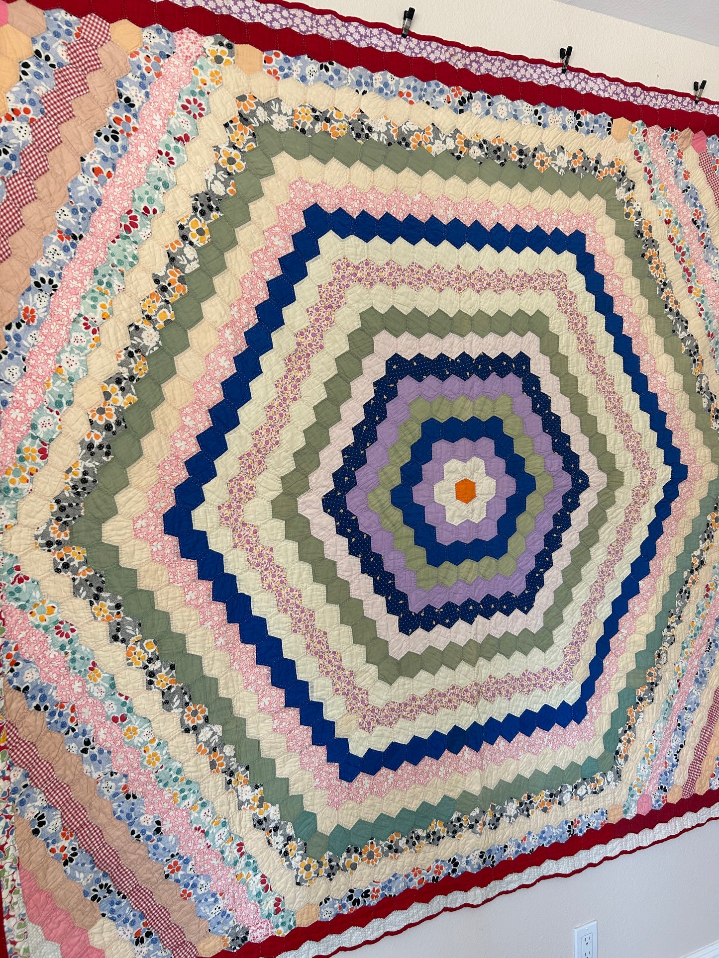 Feedsack Around The World Quilt