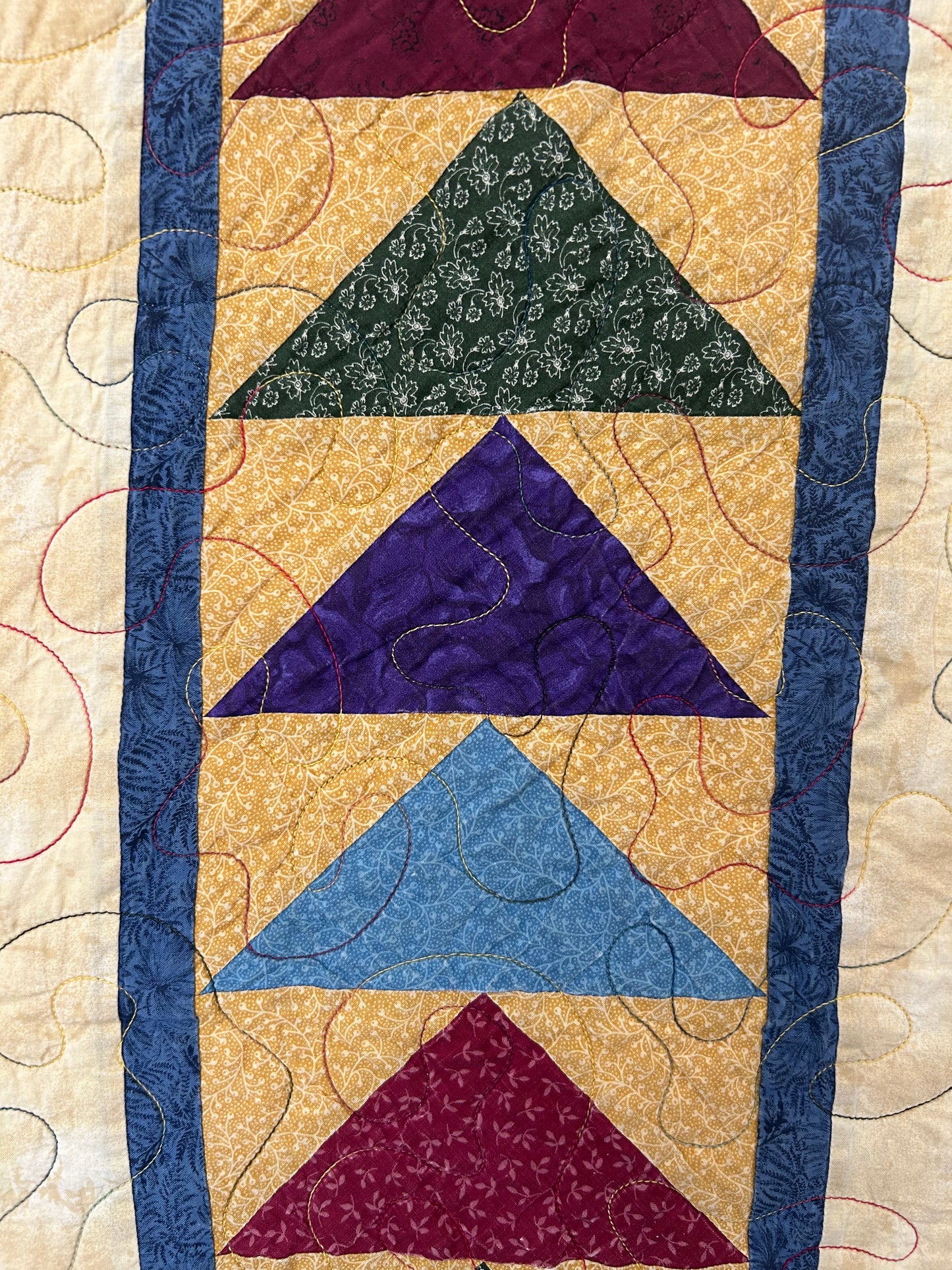 Vintage Flying Geese Quilt | 1990s