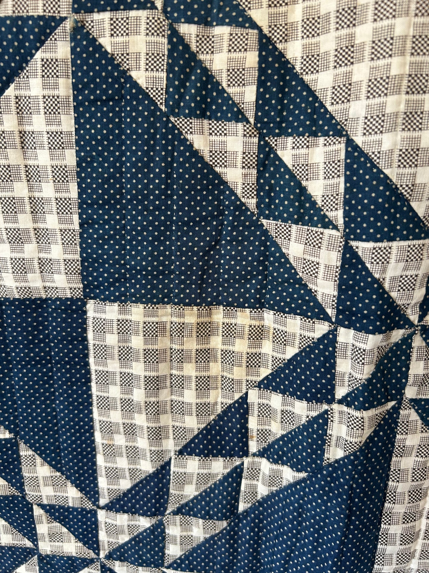 Blue Flying Geese Quilt | Early 1900s