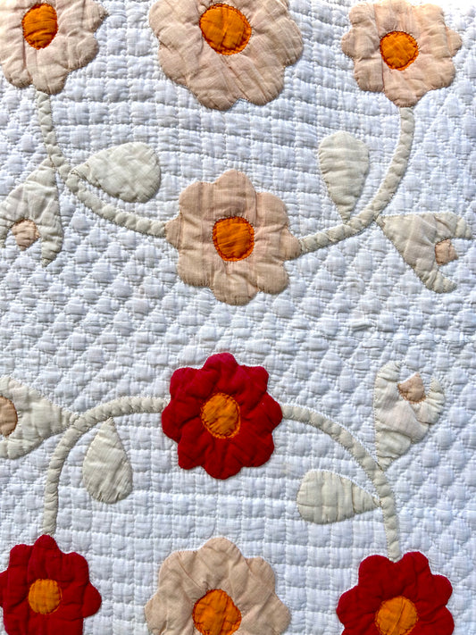 Appliqué Floral Quilt | Early 1900s