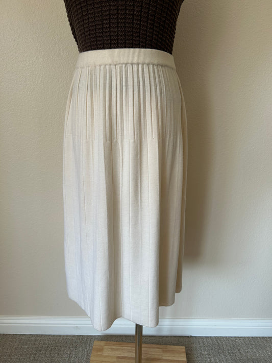 Vintage Ivory Wool Skirt | 1980s